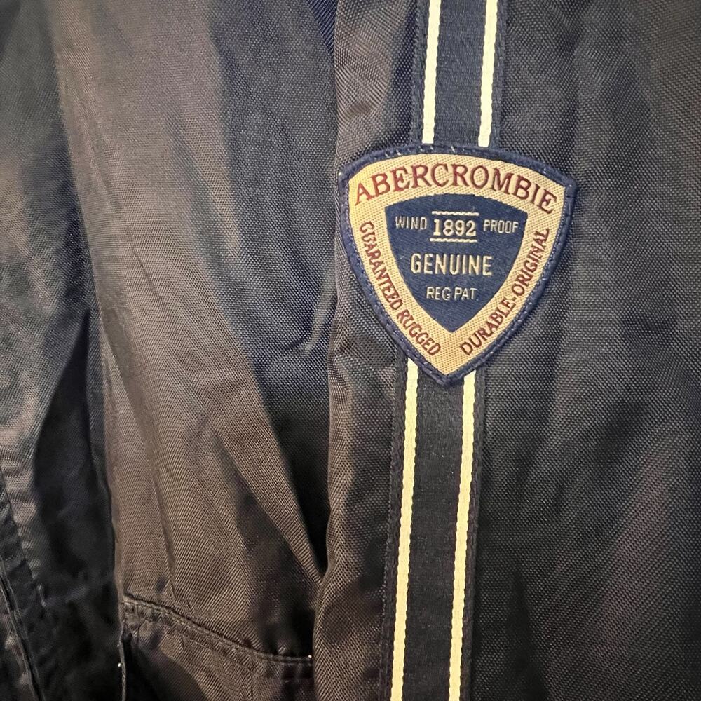 Abercrombie & Fitch Jacket Mens Size XS Blue with one Stripe on arm Vintage 90s - Picture 4 of 4